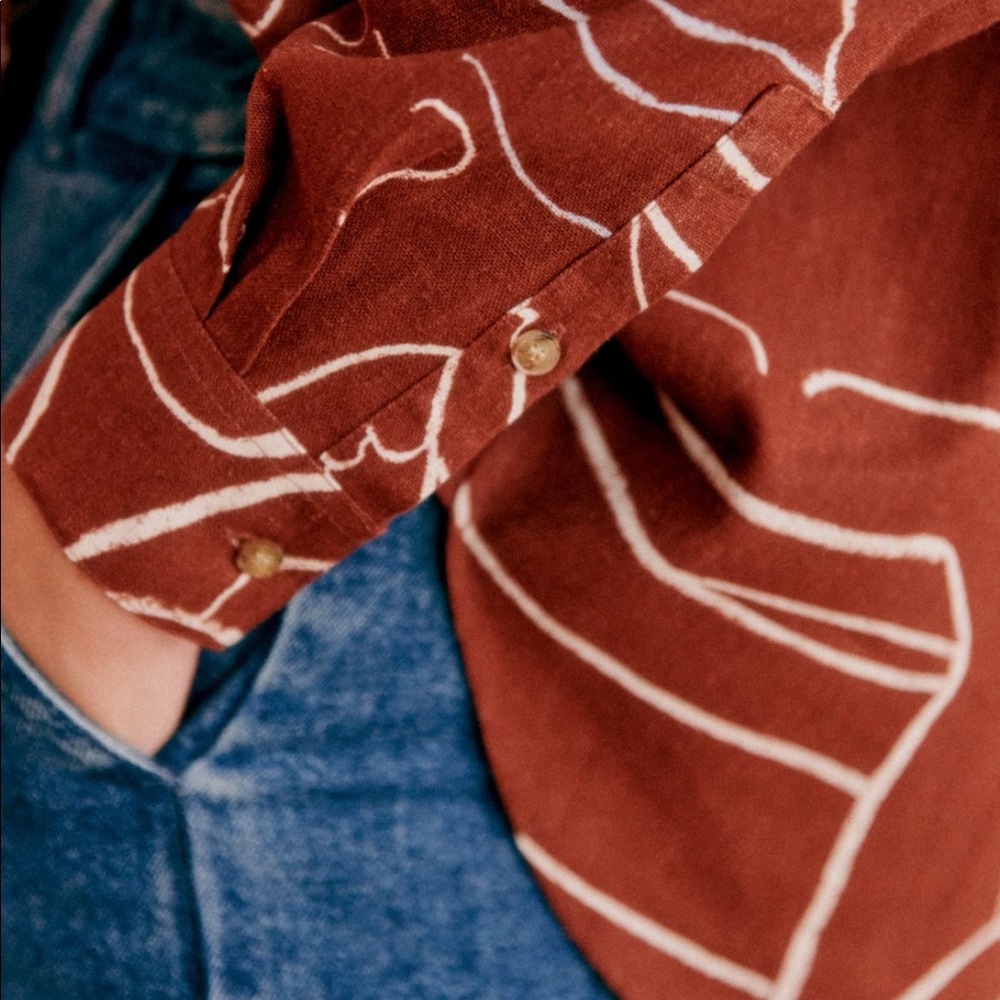 Sezane Maxy Shirt in Hestia New with Tags - Picture 3 of 7